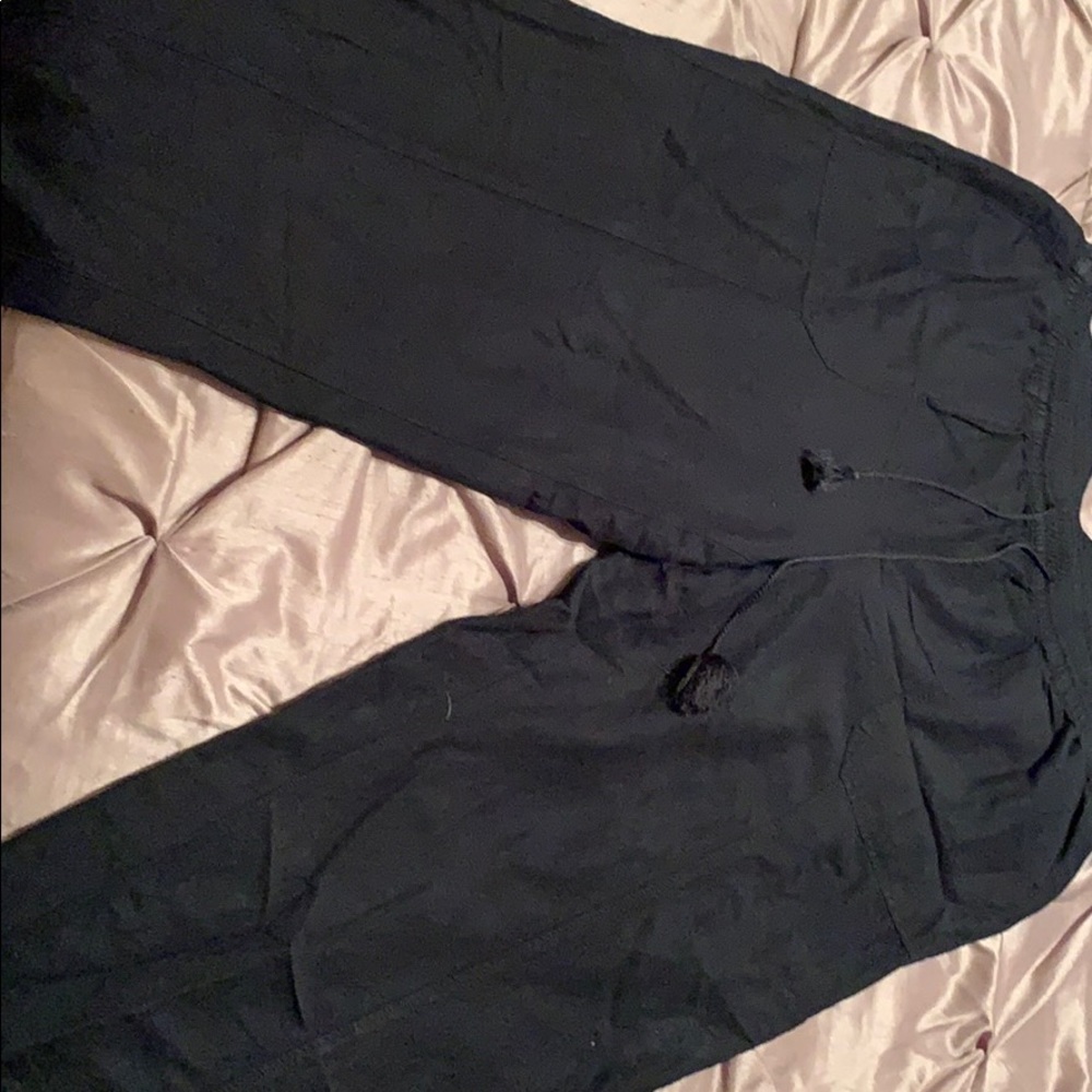 Linen wide leg pants